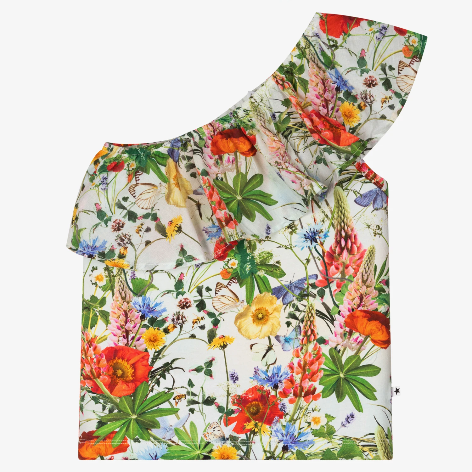 Molo Teen Green Floral Ruffle Top 1 Molo Teen Green Floral Ruffle Top