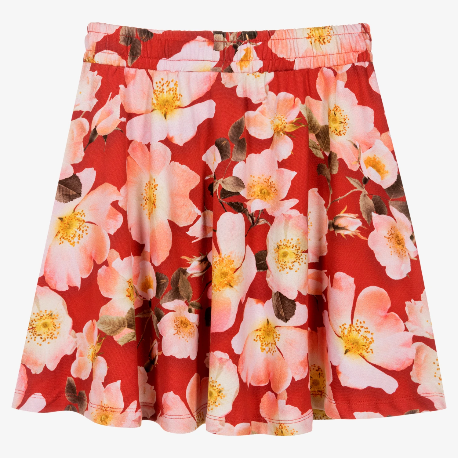 Molo Teen Red Floral Cotton Skirt 2 Molo Teen Red Floral Cotton Skirt - Image 2