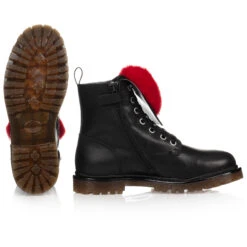Monnalisa Teen Black & Red Boots -Molo Store monnalisa teen black red boots 341295 75476f324fe0ed4eaebd796172af1dd503011eca