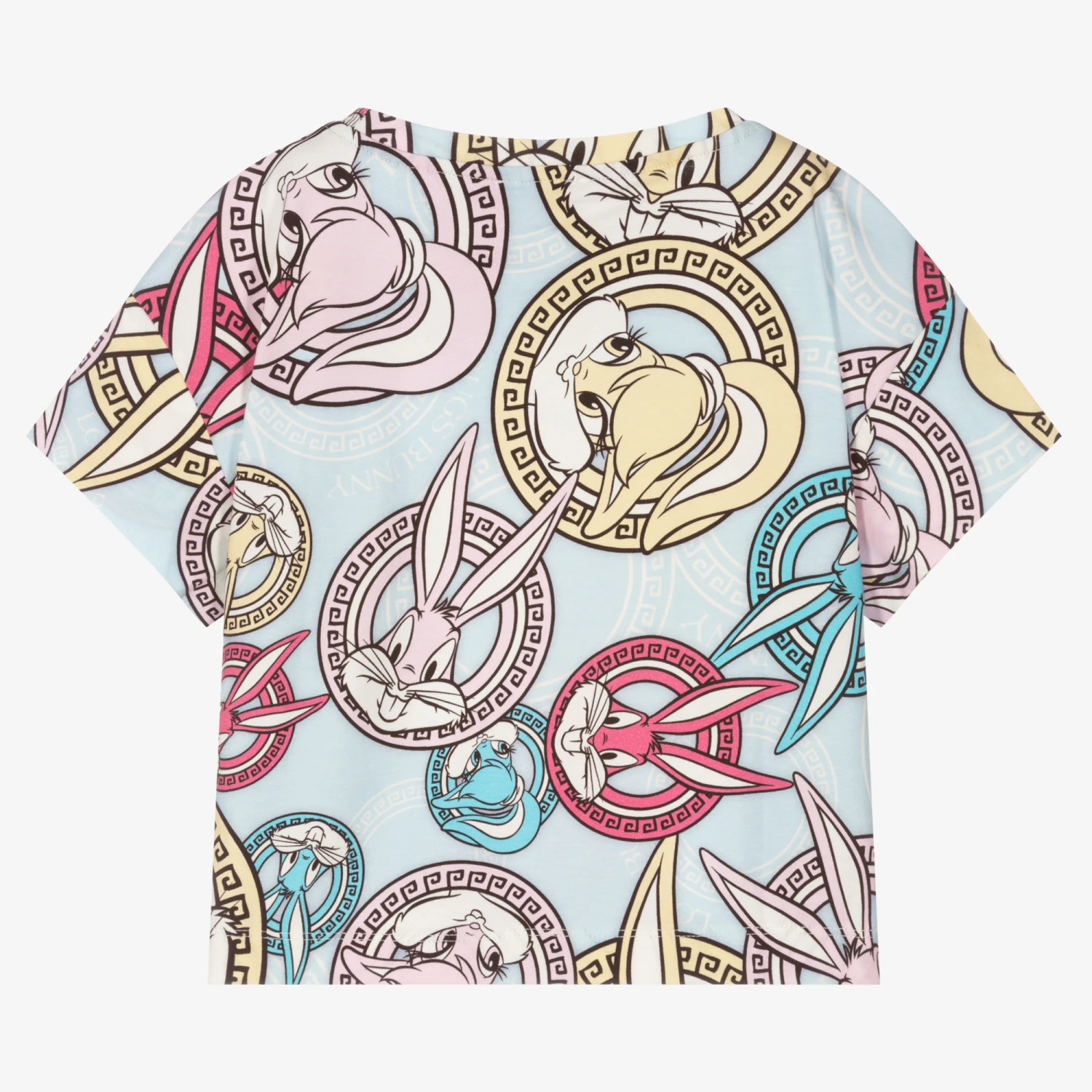 Monnalisa Teen Girls Blue Crop T-Shirt 2 Monnalisa Teen Girls Blue Crop T-Shirt - Image 2