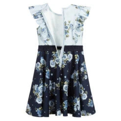 Monnalisa Teen Girls Blue Floral Dress 5 Monnalisa Teen Girls Blue Floral Dress -Molo Store monnalisa teen girls blue floral dress 334201 3ae605d7a1f36d800d982335003f07ac80ea815d