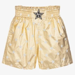Monnalisa Teen Girls Gold Stars Shorts