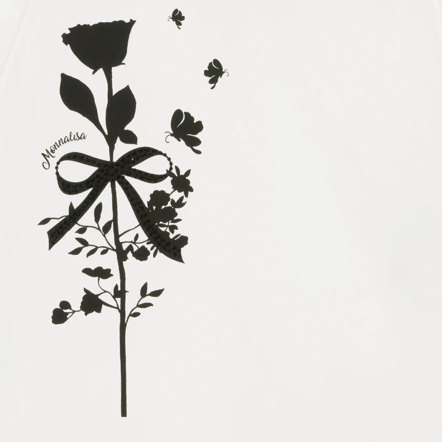 Monnalisa Teen Girls Ivory Cotton Blouse 3 Monnalisa Teen Girls Ivory Cotton Blouse - Image 3