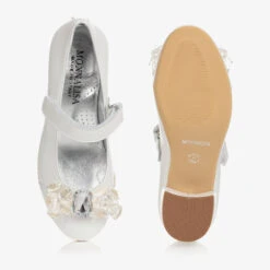 Monnalisa Teen Girls Ivory Heeled Ballerina Shoes 5 Monnalisa Teen Girls Ivory Heeled Ballerina Shoes -Molo Store monnalisa teen girls ivory heeled ballerina shoes 483814 9c792647d018fd2377e92f351969907c24026de7