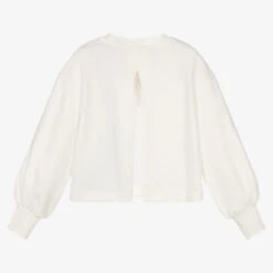 Monnalisa Teen Girls Ivory Sweatshirt -Molo Store monnalisa teen girls ivory sweatshirt 471231 046d7e751b7b291cf3f3ff5cabefa43b9cbd3cc3