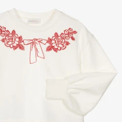 Monnalisa Teen Girls Ivory Sweatshirt -Molo Store monnalisa teen girls ivory sweatshirt 471231 f7ae1143b060d2c20dd6c25aa553a0d5aa5604c2