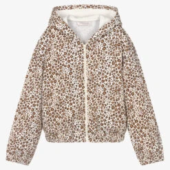 Monnalisa Teen Girls Leopard Zip-Up Top