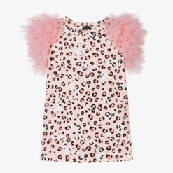 Monnalisa Teen Girls Pink Cotton & Tulle T-Shirt