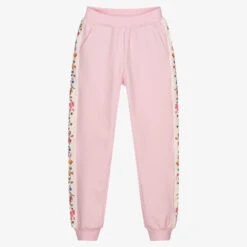 Monnalisa Teen Girls Pink Floral Joggers