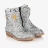 Monnalisa Teen Girls Silver Leather Cowboy Boots