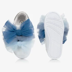 Monnalisa Teen Girls White & Blue Leather Trainers -Molo Store monnalisa teen girls white blue leather trainers 483832 a1f7dd61d629490361314fb81350b474640bfbe1