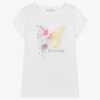 Monnalisa Teen Girls White Cotton T-Shirt