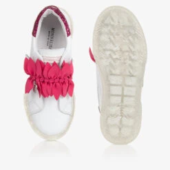 Monnalisa Teen Girls White Leather & Pink Trainers -Molo Store monnalisa teen girls white leather pink trainers 485916 f0a47d81630c3bc3e31099ff8c614eea528aed06