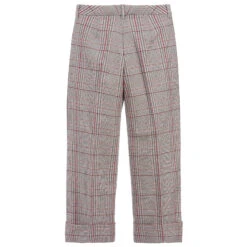 Monnalisa Chic Teen Grey Check Trousers -Molo Store monnalisa teen grey check trousers 334137 d186aba4039ff120856d5978cbee19920fcd663b