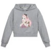 Monnalisa Teen Grey Cropped Hoodie