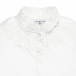 Monnalisa Teen Ivory Ruffle Cotton Shirt -Molo Store monnalisa teen ivory ruffle cotton shirt 334329 3f9bc1080f7cc2aee0caee21b2545f188f816946
