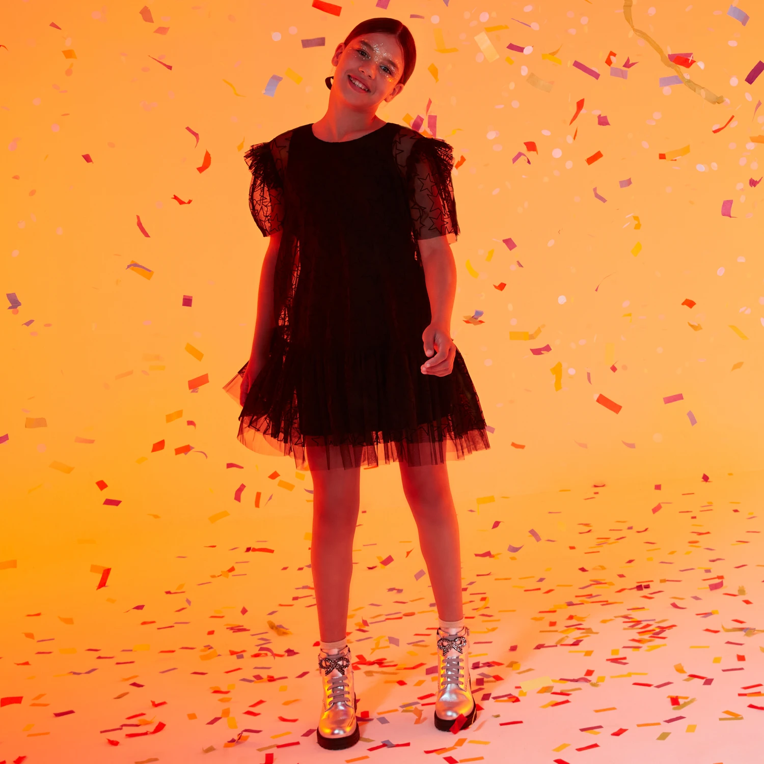 Monnalisa Teen Metallic Silver Boots 2 Monnalisa Teen Metallic Silver Boots - Image 2