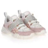 Monnalisa Teen Pink Floral Logo Trainers