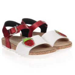 Monnalisa Teen Red Strawberry Sandals