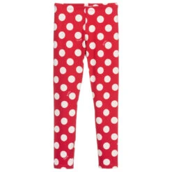 Monnalisa Teen Red & White Dot Leggings