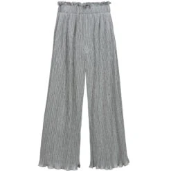 Monnalisa Teen Silver Pleated Trousers