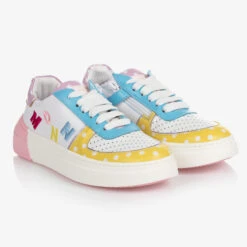 Monnalisa Teen White Leather Trainers