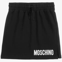 Moschino Kid-Teen Teen Black Logo Skirt