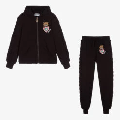 Moschino Kid-Teen Teen Black Teddy Tracksuit