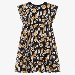 Moschino Kid-Teen Teen Girls Black & White Logo Dress -Molo Store moschino teen girls black white logo dress 508054 d7cb6bba1f1920d6419f31ef76e39fab50e37f1a