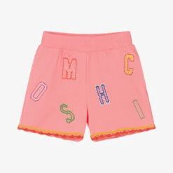 Moschino Kid-Teen Teen Girls Pink Jersey Logo Shorts