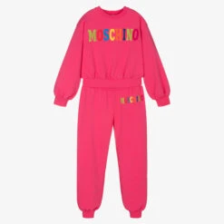 Moschino Kid-Teen Teen Girls Pink Logo Tracksuit
