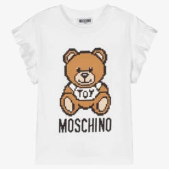 Moschino Kid-Teen Teen Girls Teddy Logo T-Shirt