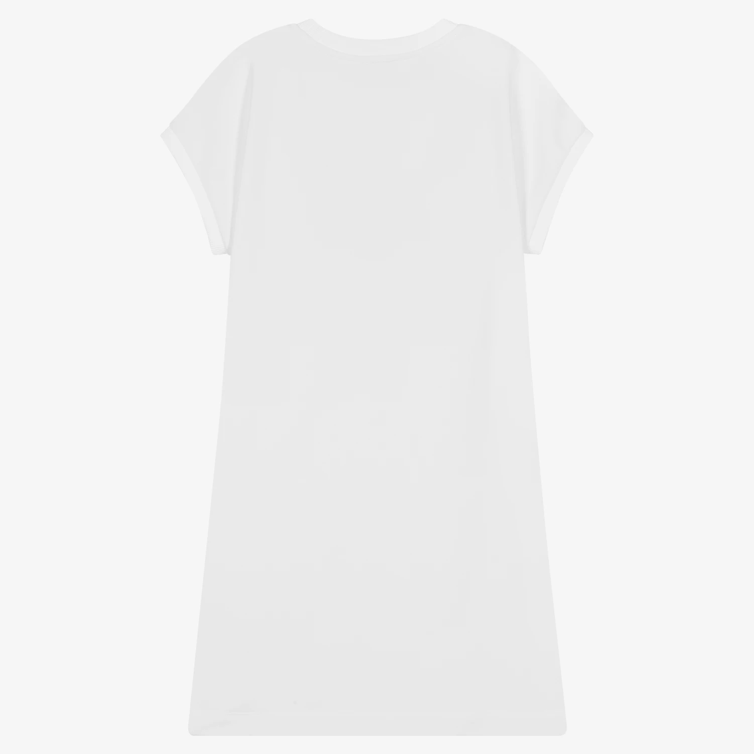 Moschino Kid-Teen Teen Girls White Cotton Teddy Logo Dress 2 Moschino Kid-Teen Teen Girls White Cotton Teddy Logo Dress - Image 2