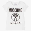 Moschino Kid-Teen Teen Girls White Logo T-Shirt