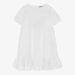 Moschino Kid-Teen Teen Girls White Teddy Bear Dress