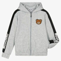 Moschino Kid-Teen Teen Grey Logo Tape Hoodie 5 Moschino Kid-Teen Teen Grey Logo Tape Hoodie -Molo Store moschino teen grey logo tape hoodie 476504 25b8cdd22020900f8da3a12ab5ddffd25de6c97b