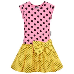 Moschino Kid-Teen Teen Pink & Yellow Dot Dress