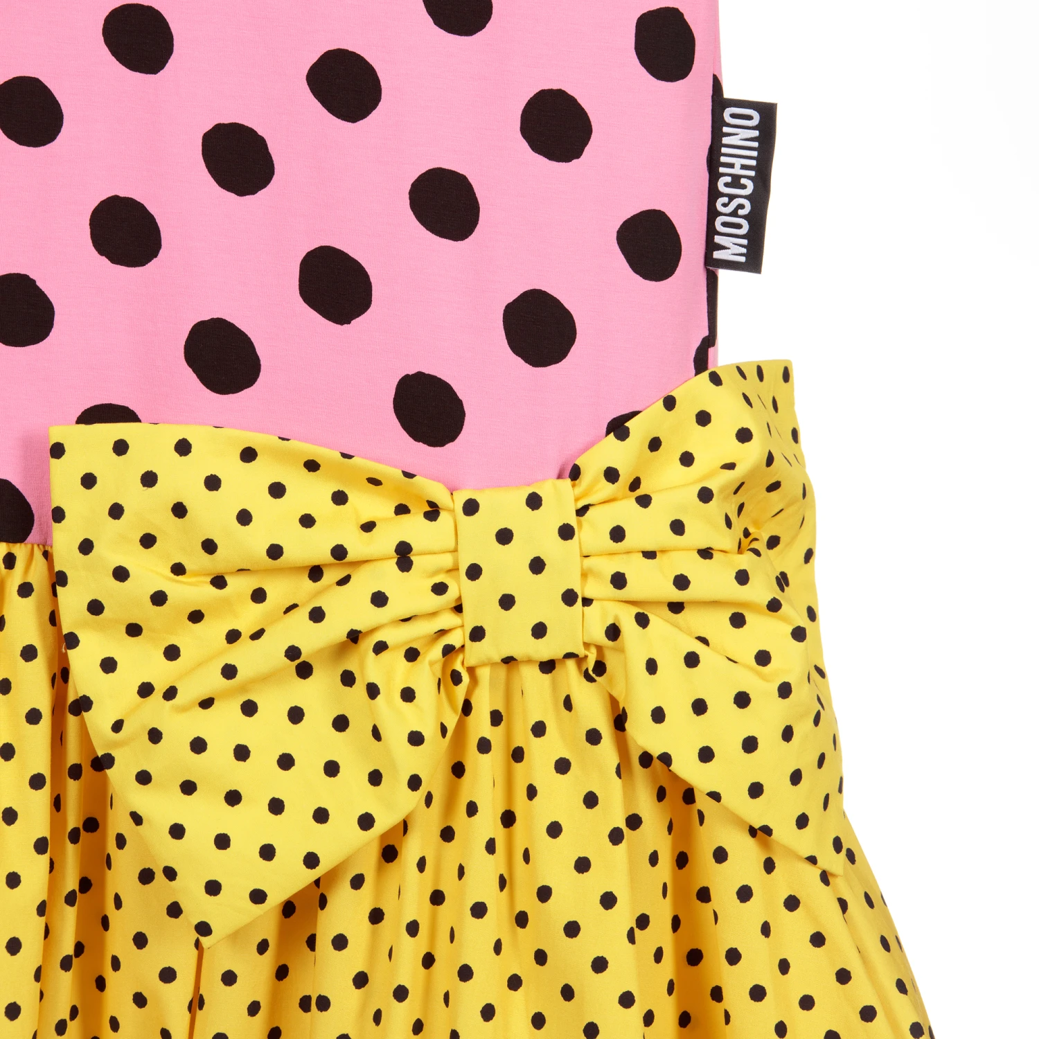 Moschino Kid-Teen Teen Pink & Yellow Dot Dress 3 Moschino Kid-Teen Teen Pink & Yellow Dot Dress - Image 3