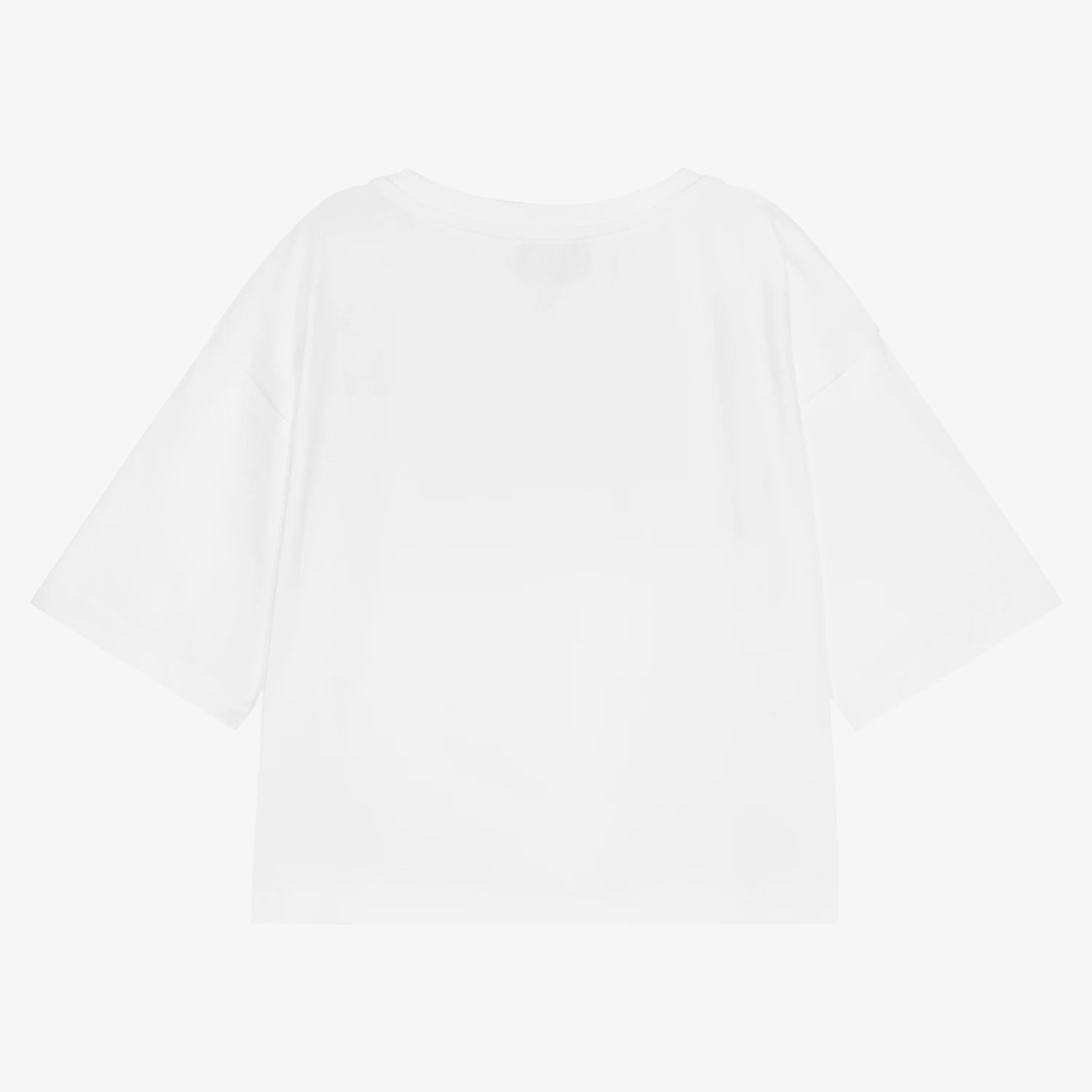 Moschino Kid-Teen Teen White Cropped T-Shirt 3 Moschino Kid-Teen Teen White Cropped T-Shirt - Image 3