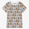 Moschino Kid-Teen Teen White Teddy Logo T-Shirt