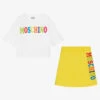 Moschino Kid-Teen Teen White & Yellow Skirt Set