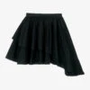 MSGM Teen Girls Black Taffeta Asymmetric Skirt