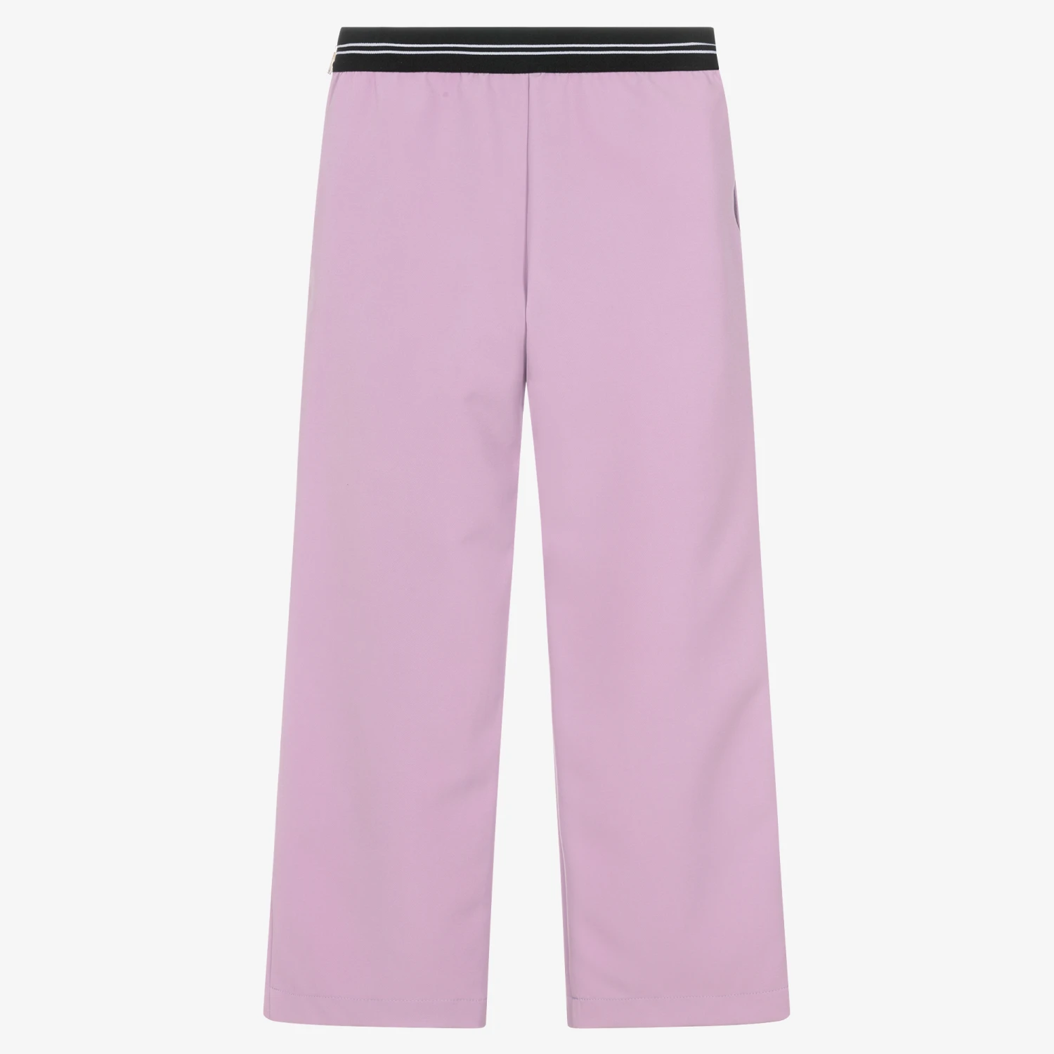 MSGM Teen Girls Lilac Purple Logo Trousers 2 MSGM Teen Girls Lilac Purple Logo Trousers - Image 2