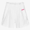 MSGM Teen Girls White Cotton Shorts