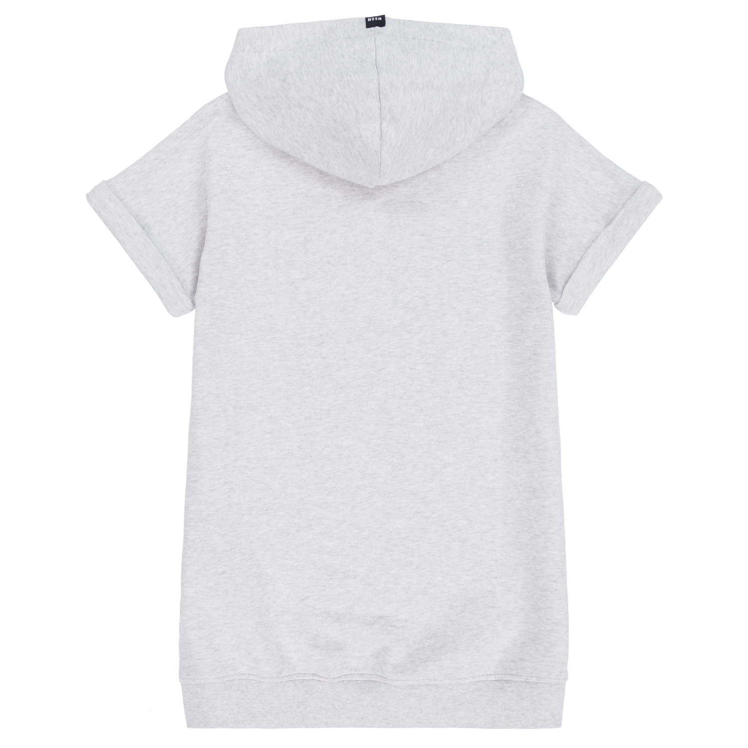 MSGM Teen Grey Logo Hoodie Dress 2 MSGM Teen Grey Logo Hoodie Dress - Image 2