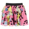 MSGM Teen Pink Floral Ruffle Skirt