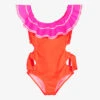 Nessi Byrd Teen Orange Swimsuit (UV50)