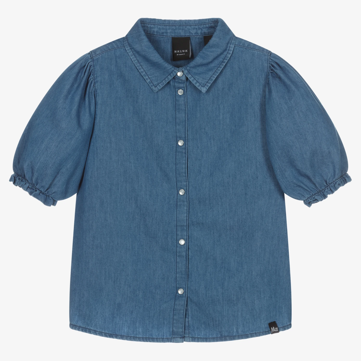 NIK&NIK Teen Blue Chambray Blouse 1 NIK&NIK Teen Blue Chambray Blouse
