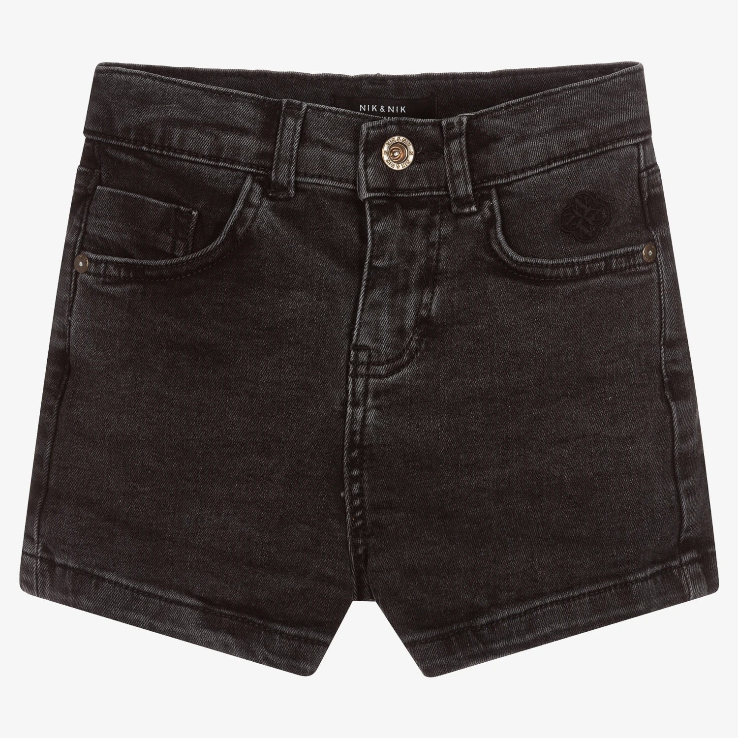 NIK&NIK Teen Girls Black Denim Shorts 1 NIK&NIK Teen Girls Black Denim Shorts