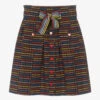Sonia Rykiel Paris Teen Girls Black Logo Striped Skirt